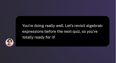 Screenshot of AI feedback